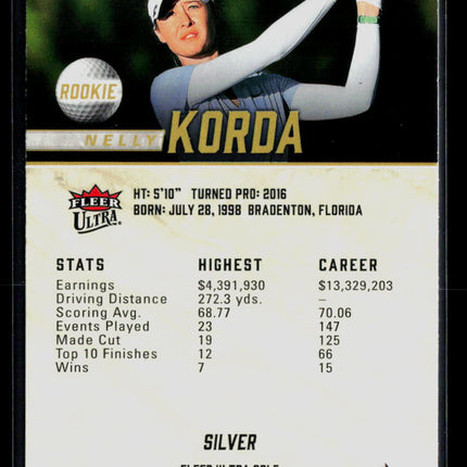 2026 Fleer Ultra Golf Nelly Korda #40 Silver