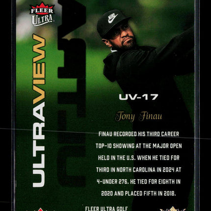 2026 Fleer Ultra Golf Ultra View Tony Finau #UV-17 SP