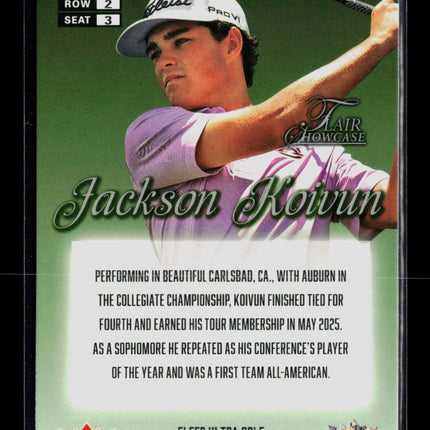 2026 Fleer Ultra Golf Flair Showcase Jackson Koivun #123 Showstopper