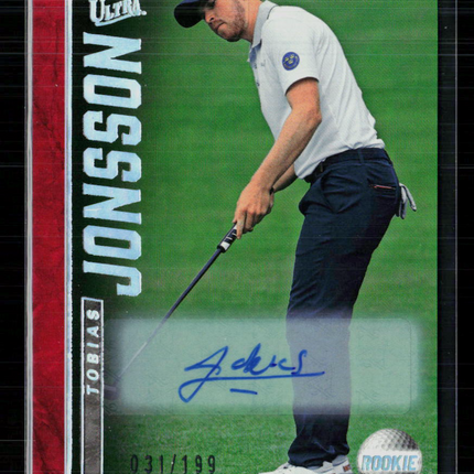 2024 Fleer Ultra Golf Tobias Jonsson #36 Red Rainbow Auto 031/199 Auto