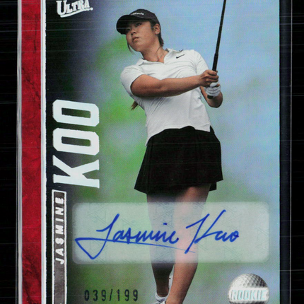 2026 Fleer Ultra Golf Jasmine Koo #63 Red Rainbow Auto 039/199 Auto
