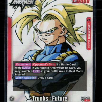 Dragon Ball Trunks : Future - SB02-001 Manga Booster 02 Leader • SB02-001 Holof