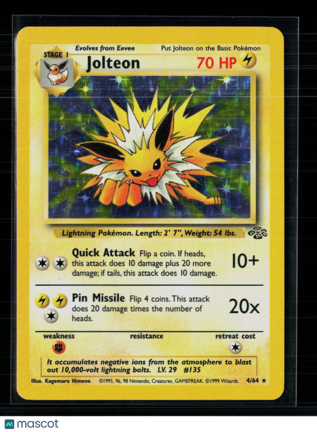Pokemon 1999 Jungle Jolteon #4/64