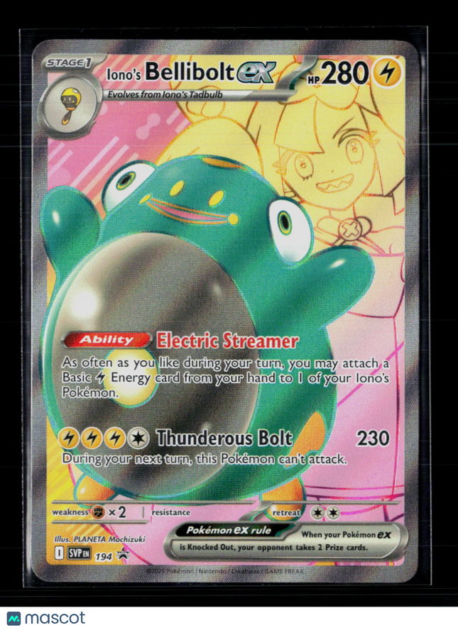 Pokemon 2025 Scarlet & Violet Promo Iono's Bellibolt EX #SVP EN 194