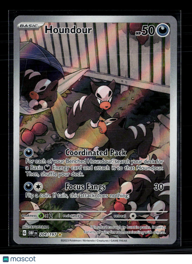 Pokemon 2023 Obsidian Flames Houndour #204/197