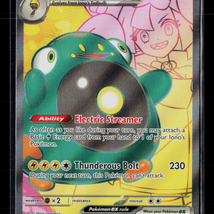 Pokemon 2025 Journey Together Iono's Bellibolt EX UR #172/159