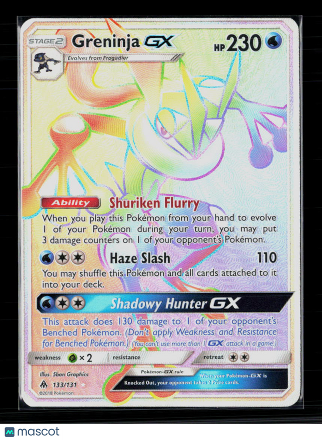 Pokemon 2018 Forbidden Light Greninja GX HR #133/131