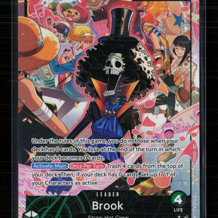 One Piece Card Game Brook (Alternate Art) Adventure on Kami's Island L OP15-022