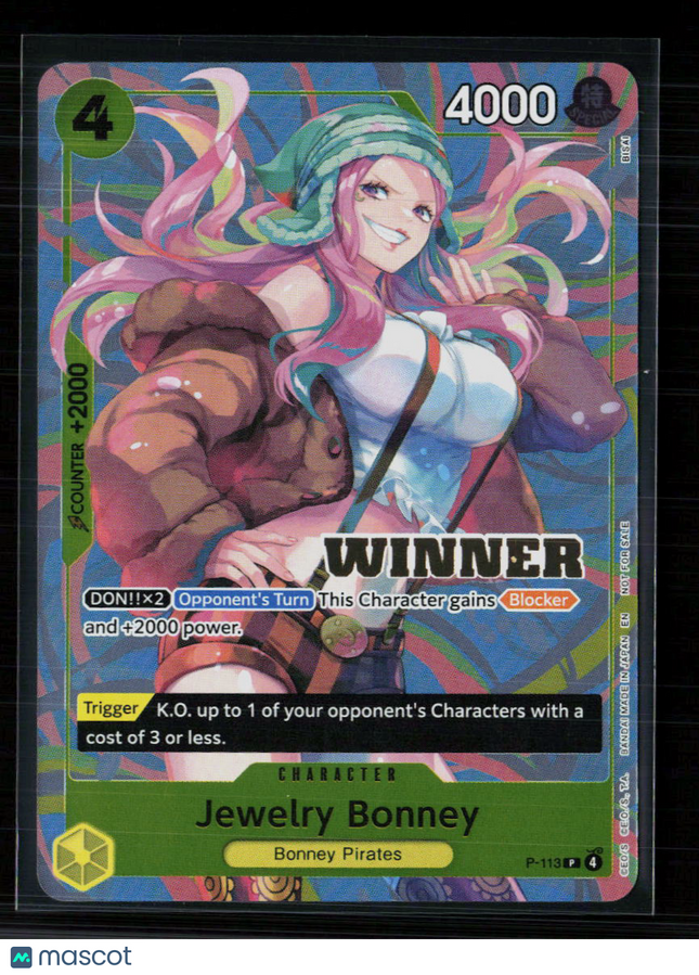 One Piece Jewelry Bonney (Winner Pack) One Piece Promotion Cards PR P-113