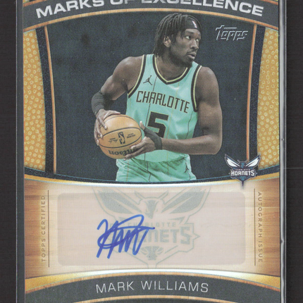 2025 Topps Marks of Excellence Mark Williams #ME-MW Gold 11/50 Auto