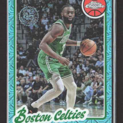 2025 Topps Chrome Jaylen Brown #TC-JB Aqua Mojo Refractor /199