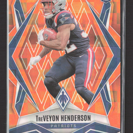 2025 Panini Phoenix Football TreVeyon Henderson #187 Orange RC 151/189