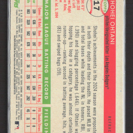 2025 Topps Chrome Platinum Shohei Ohtani #17 Refractor