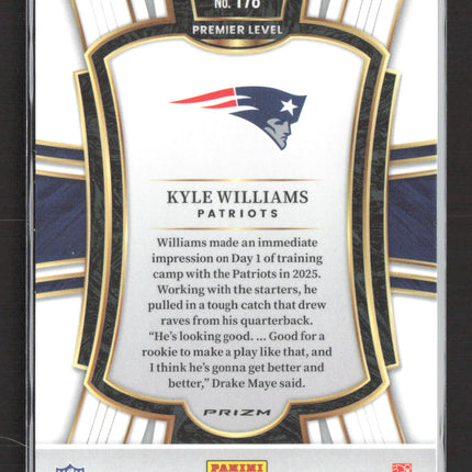 2026 Panini Select Prizm Premier Level Kyle Williams #178 Zebra RC