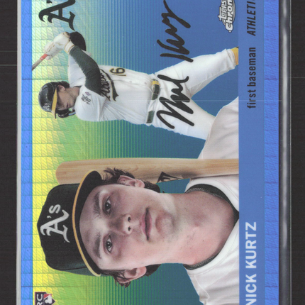 2025 Topps Chrome Platinum Nick Kurtz #254 Blue Prism RC