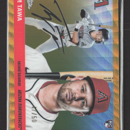 2025 Topps Chrome Tim Tawa #226 Gold Wave Refractor 47/50 RC