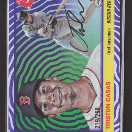 2025 Topps Chrome Triston Casas #110 Purple RayWave 219/250