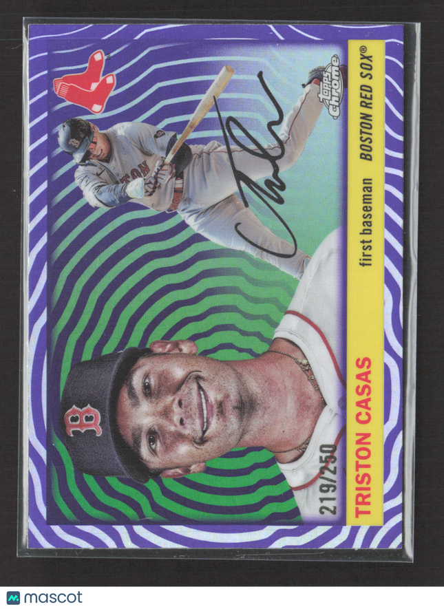 2025 Topps Chrome Triston Casas #110 Purple RayWave 219/250