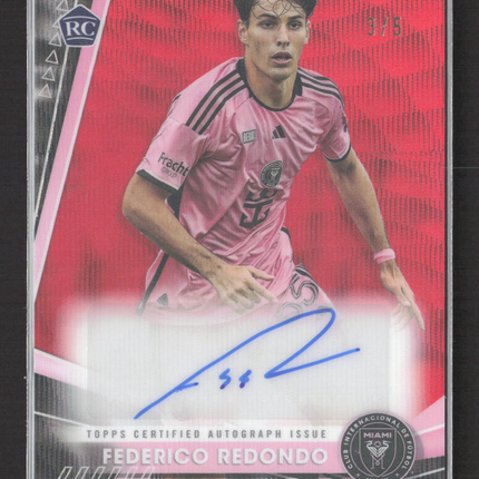 2024 Topps Chrome MLS Federico Redondo #CA-FR Red Wave 3/5 RC Auto