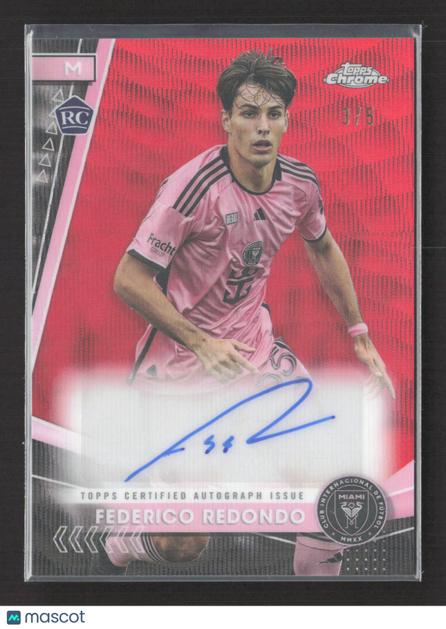 2024 Topps Chrome MLS Federico Redondo #CA-FR Red Wave 3/5 RC Auto