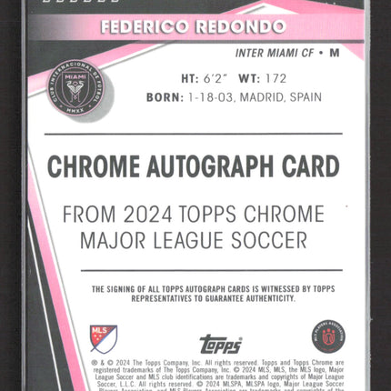 2024 Topps Chrome MLS Federico Redondo #CA-FR Red Wave 3/5 RC Auto