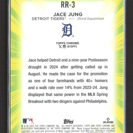 2025 Topps Chrome Jace Jung #RR-3 RC Radiating Rookies