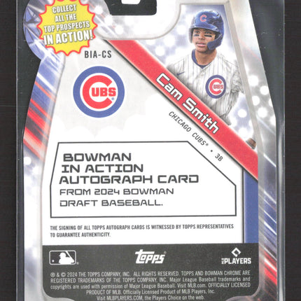 2024 Bowman Draft Chrome Bowman In Action Cam Smith #BIA-CS 65/99 Auto