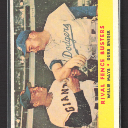 1958 Topps Duke Snider Willie Mays #436