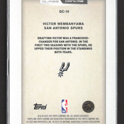 2025 Topps Chrome Glass Canvas Victor Wembanyama #GC-10