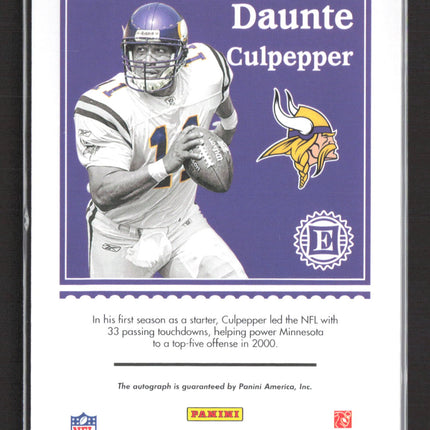 2021 Panini Encased Legendary Signatures Daunte Culpepper #LS-DC 11/25 Auto