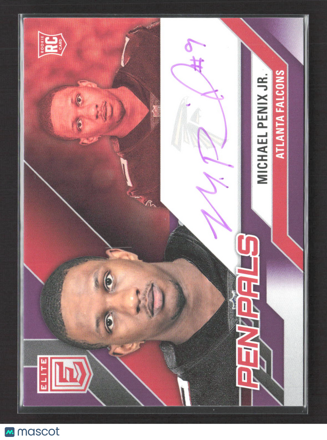 2024 Panini Donruss Elite Pen Pals Michael Penix Jr. #PAL-MPE RC Auto Purple