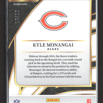 2025 Panini Select Prizm Kyle Monangai #274 Gold Disco 10/10