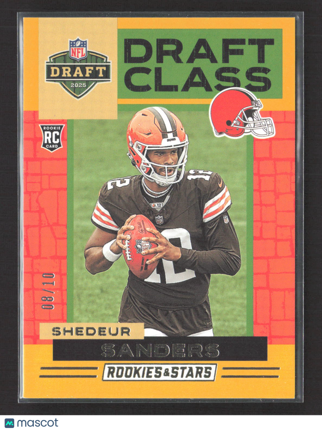 2025 Panini Rookies & Stars Draft Class Shedeur Sanders #19 Gold 08/10 RC