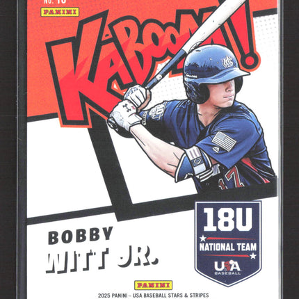 2025 Panini USA Baseball Stars & Stripes Kaboom Bobby Witt Jr. #10