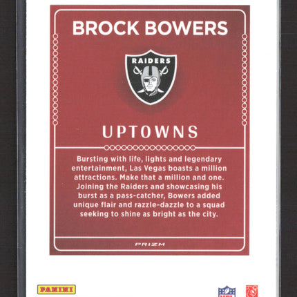 2024 Panini Donruss Optic Prizm Uptown Brock Bowers #8 RC