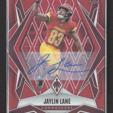 2025 Panini Phoenix Jaylin Lane #186 RC Auto Red /99