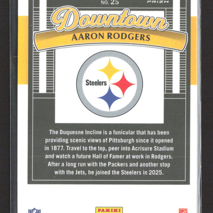 2025 Panini Donruss Optic Downtown Aaron Rodgers #25