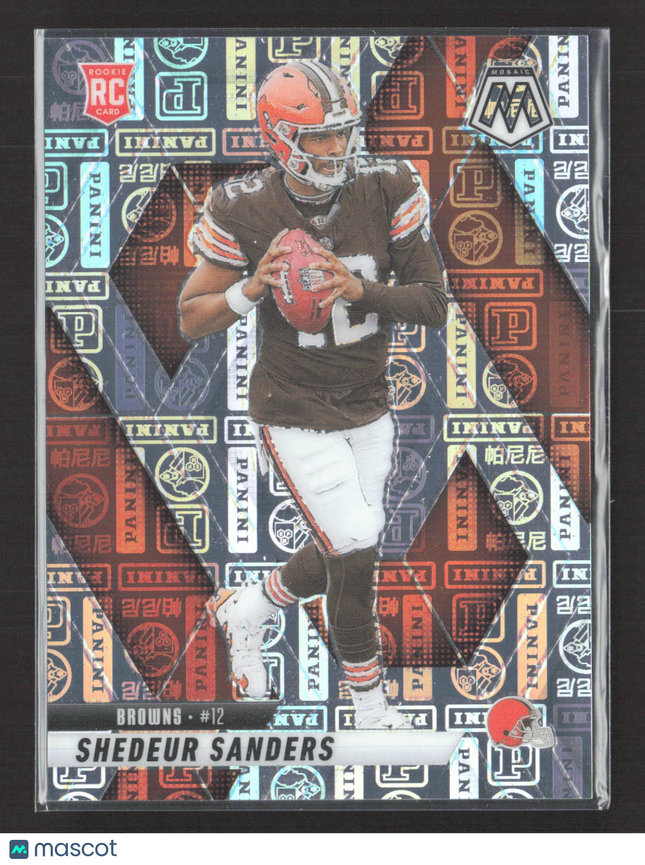2025 Panini Mosaic Prizm Shedeur Sanders #302 107/149 RC Silver knight