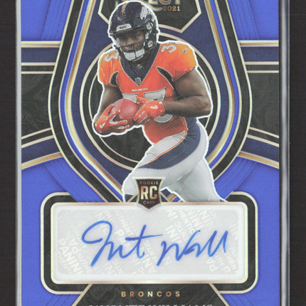 2022 Panini Select Prizm Javonte Williams #RS-JWI 06/75 RC Auto Blue