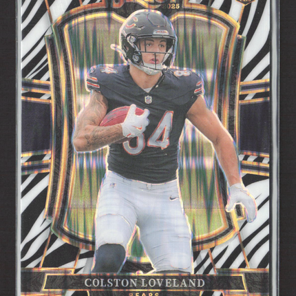 2026 Panini Select Prizm Premier Level Colston Loveland #172 Zebra RC