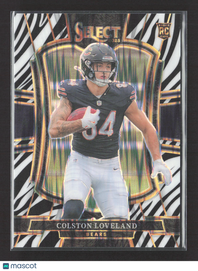 2026 Panini Select Prizm Premier Level Colston Loveland #172 Zebra RC