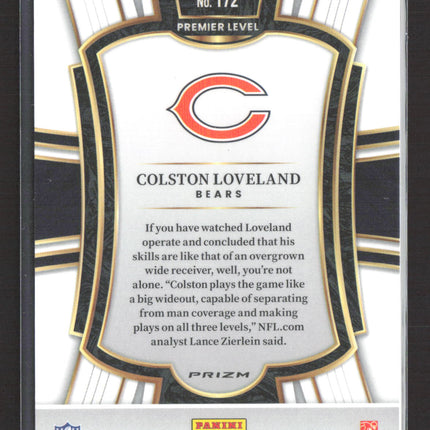 2026 Panini Select Prizm Premier Level Colston Loveland #172 Zebra RC