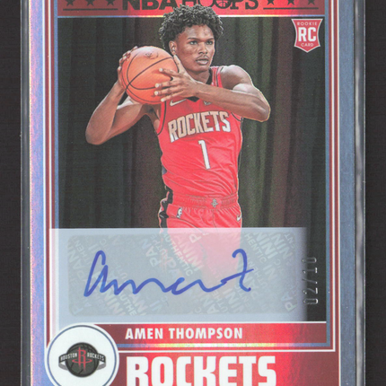 2023 Panini NBA Hoops Amen Thompson #300 RC 02/10 Auto Premium Set