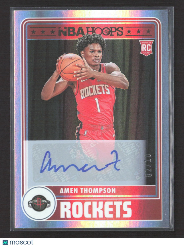 2023 Panini NBA Hoops Amen Thompson #300 RC 02/10 Auto Premium Set