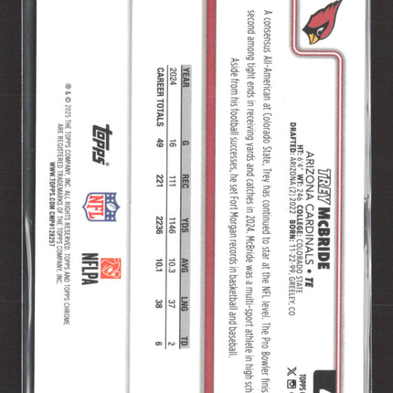 2025 Topps Chrome Trey McBride #4 Orange Sapphire 15/25