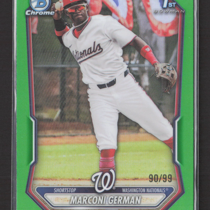 2026 Bowman Chrome Marconi German #BCP-100 Green Refractor 90/99