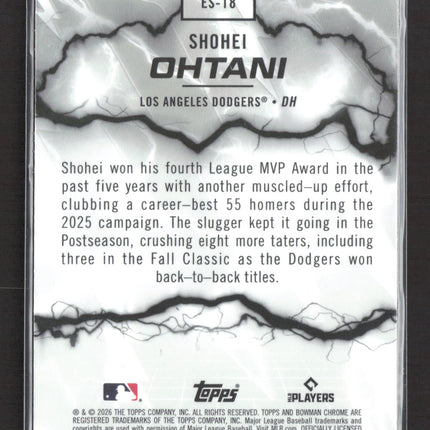 2026 Bowman Chrome Electric Sluggers Shohei Ohtani #ES-18