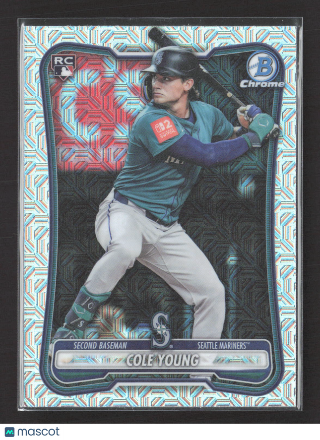 2026 Topps Bowman Chrome Mojo Cole Young #78 RC