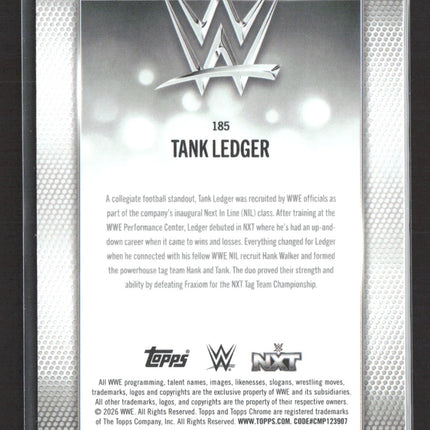 2026 Topps Chrome WWE Tank Ledger #185 Yellow Sapphire 04/75