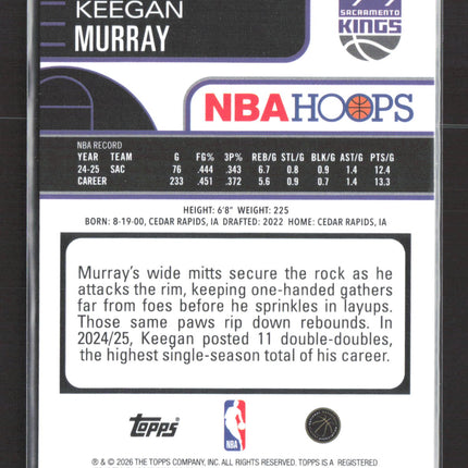 2026 Topps NBA Hoops Keegan Murray #83 Blue Green 037/249